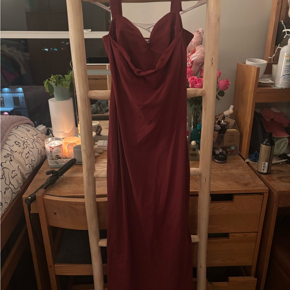 Reformation Nelle Knit Dress in Chianti - Picture 2 of 4